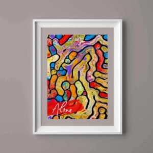 An abstract maze painting with oil painting